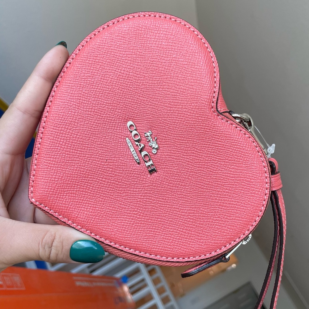 Coach Pink Heart Wristlet 2022 Limited Edition Valentines Collection